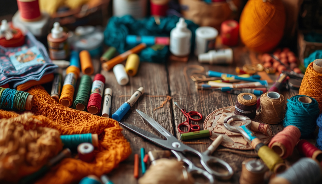 Hantverksmaterial och kontorsmaterial från Vomrelongroz